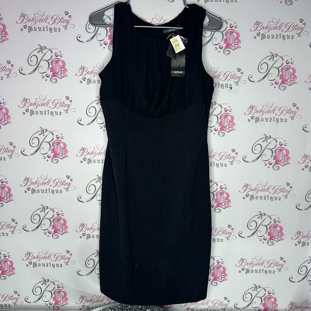 Chapter one dress classic classy black Elegant Black Sleeveless Dress 2 tone